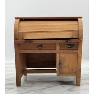 Shackman Miniature Dollhouse Roll Top Desk Furniture Hand Crafted Japan Doll